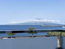 Aparthotel Horta Bay – Panorama-Meerblick mit Blick auf die Insel Pico.