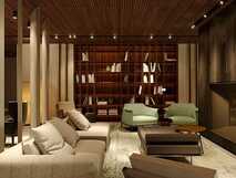 Hotel Verde Mar & Spa auf Sao Miguel, elegante Lounge mit modernem Kamin und gemütlichen Sitzbereichen für entspannte Momente