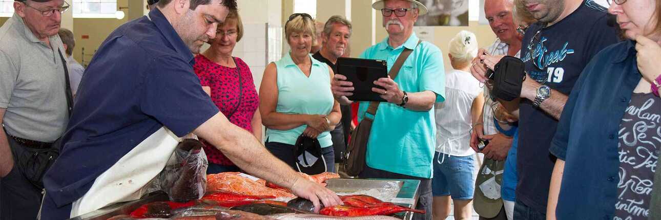Fisch und Meeresfrüchte in der Markthalle Funchal
