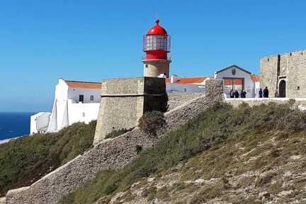 Etappenziel beim Algarve Wandern auf dem Fischerpfad Portugal - das Kap Sao Vicente im Südwesten Portugals