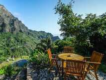 Aldeia Manga Ecolodge-Gemütlich Sitzen umgeben von einem paradiesischen Garten