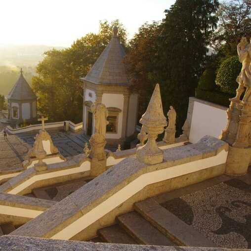 Die Stadt Braga in Portugal und die Basilika Bom Jesus