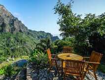 Aldeia Manga Ecolodge-Gemütlich Sitzen umgeben von einem paradiesischen Garten