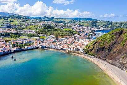 Azoren Strand Porto Pim Bay auf Faial