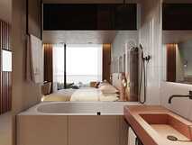 Hotel Verde Mar & Spa auf Sao Miguel – modernes, komfortables Zimmer mit luxuriösem Bad und Meerblick für entspannte Urlaubstage.