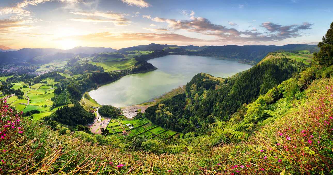 Der Furnas See von oben