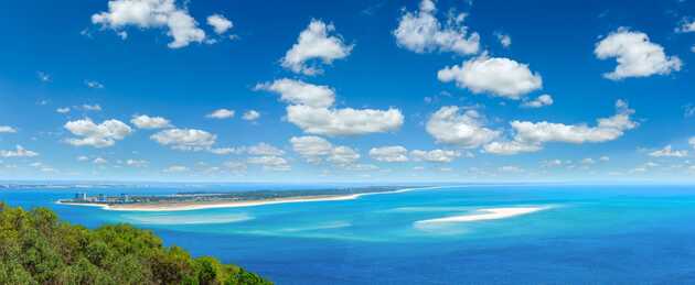 Blick auf die große Flussmündung des Sado an der Alentejo Küste